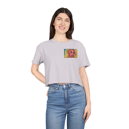 Women's Crop Tee - Motiv: Front "Maria" H 8,6 cm & Rückseite "Maria" (Ausschnitt) H 24,8 cm