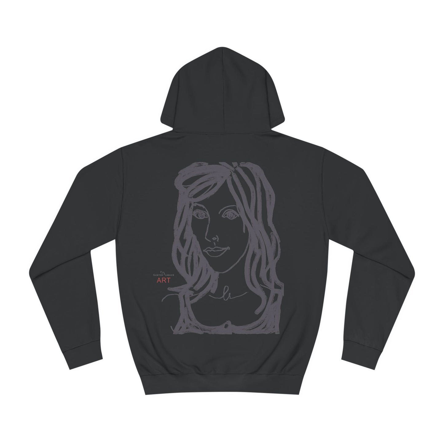 Unisex College Hoodie - Motiv: Front Esther ( grau, klein) & Rückseite Esther (grau)