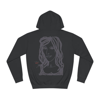 Unisex College Hoodie - Motiv: Front Esther ( grau, klein) & Rückseite Esther (grau)