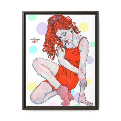 Matte Canvas, Framed (Multi-color) - Motiv:  Julia, Farbkreise, Format klein H 30,5 bis 76,2 cm