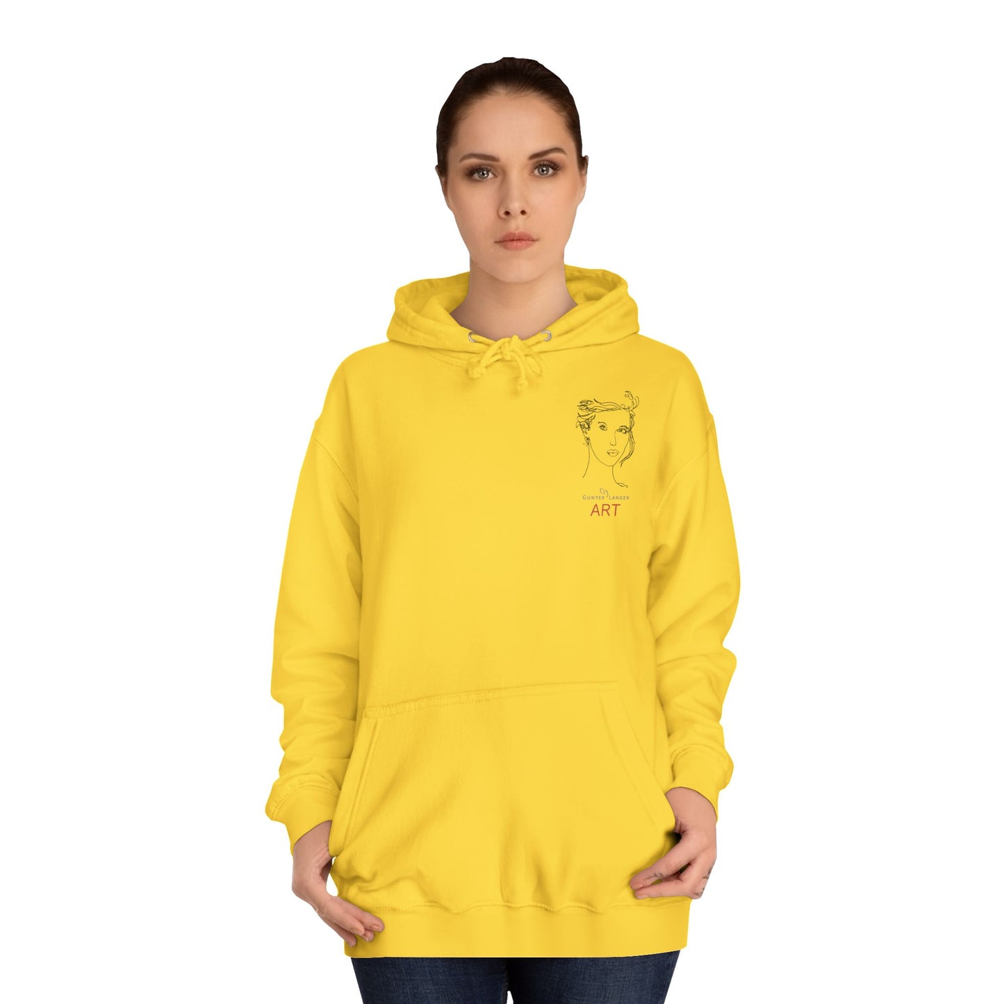 Unisex College Hoodie - Motiv: Front Helena (klein) H 12,3 cm & Rückseite Helena H 49,7 cm