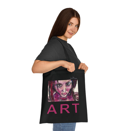 Cotton Tote - Motiv: Lola ART, einseitig bedruckt, H 17,5 cm
