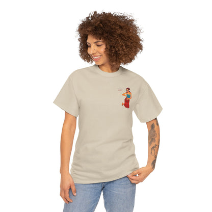 Unisex Heavy Cotton Tee - Motiv: Front, Lea, H 13cm, Neck Label