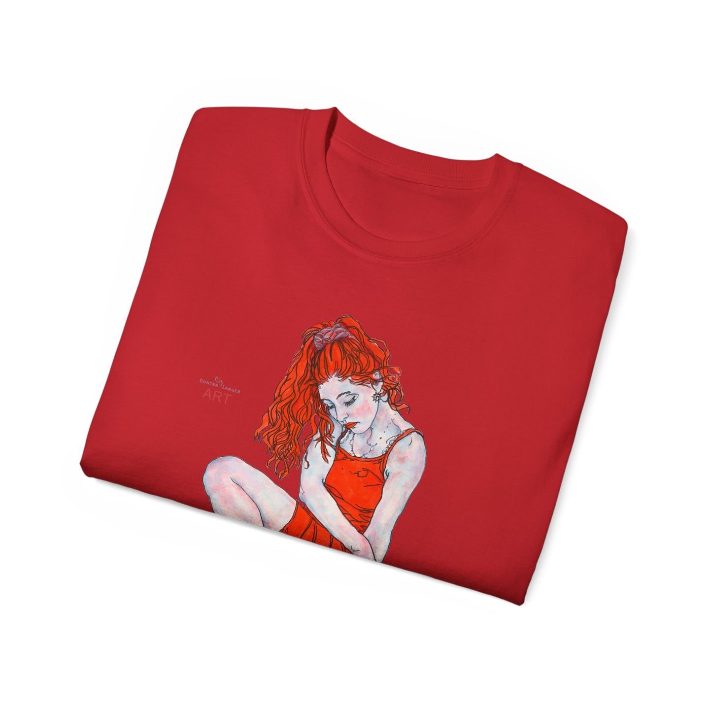 Unisex Ultra Cotton Tee - Motiv: Front Julia,  H 33,5 cm