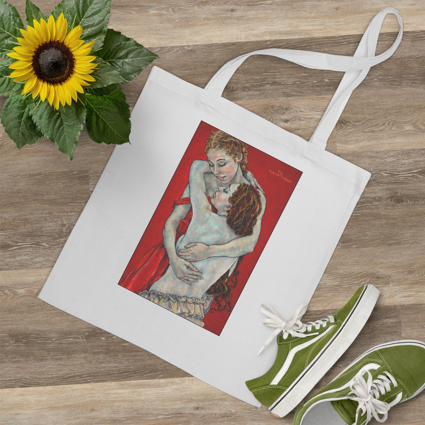 Tote Bag - Motiv: Nähe, einseitig bedruckt, H 30,5 cm