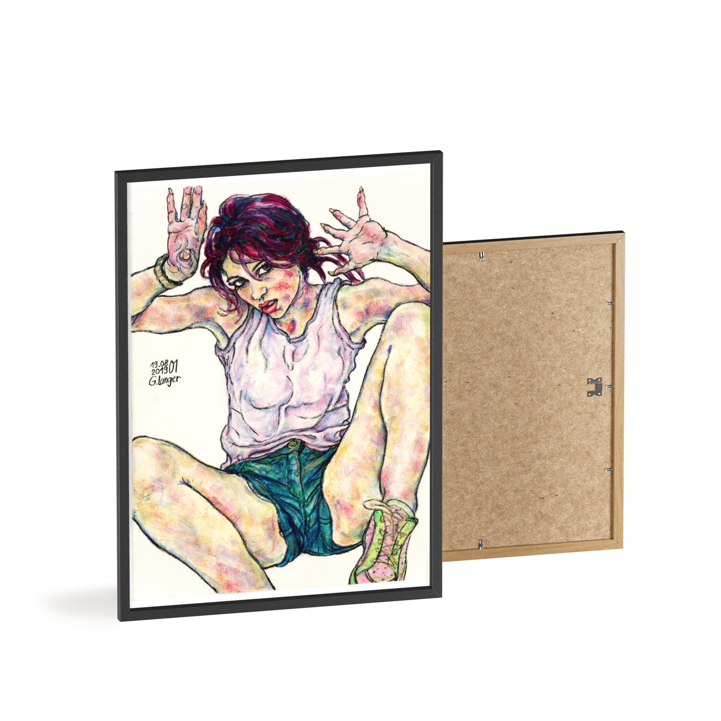 Posters with Wooden Frame - Motiv: Siegesgöttin