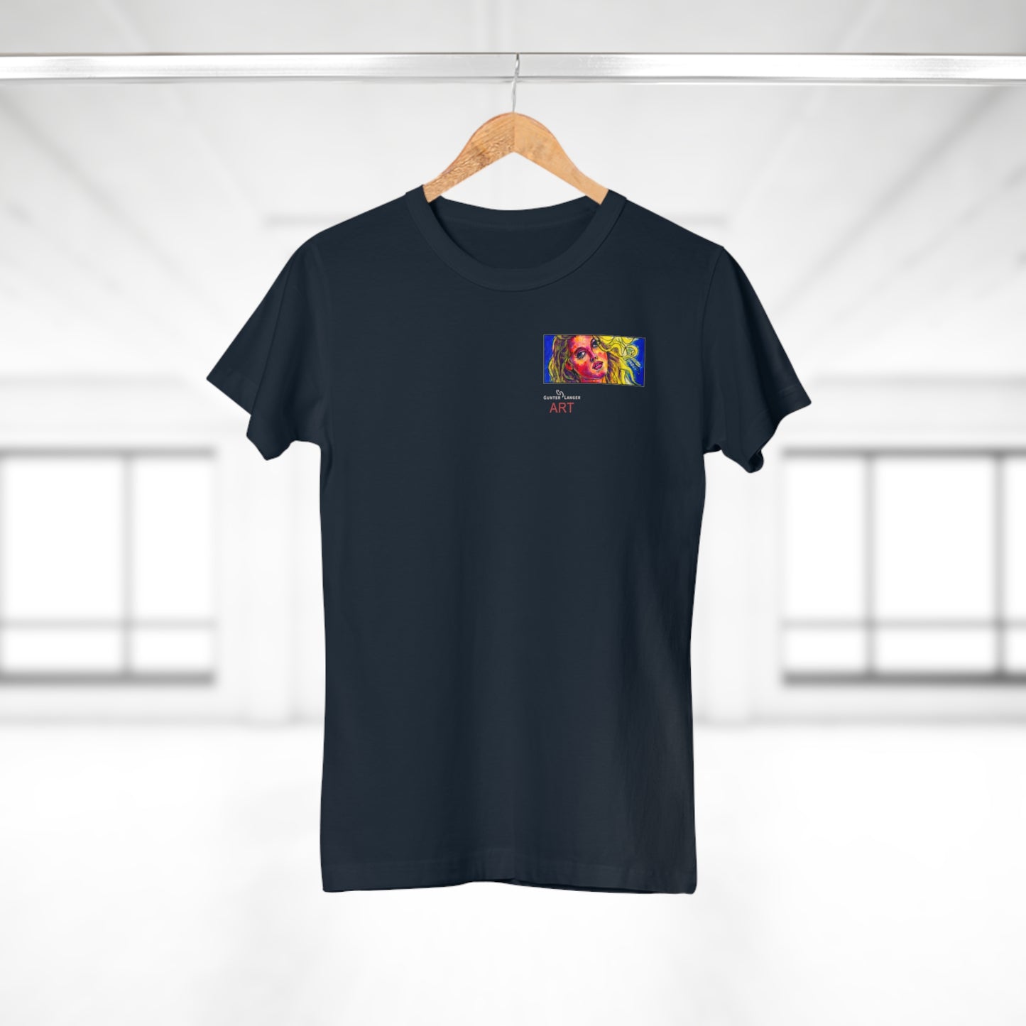 Single Jersey Women's T-shirt - dunkel - Motiv: Mascha, H 5 cm