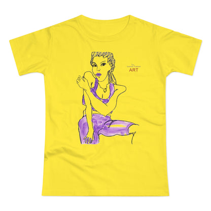 Single Jersey Women's T-shirt - Motiv: Front, Front Carlotta H 34,5 cm