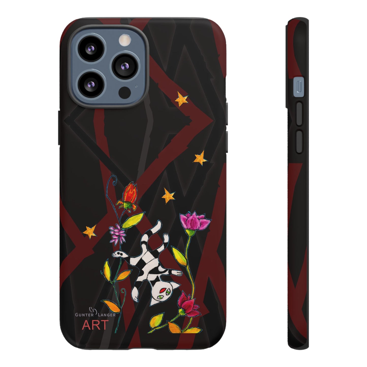 Tough Cases - iPhone - Motiv: Katze schwebt und Ranken, H 7,73 cm, Mikado3