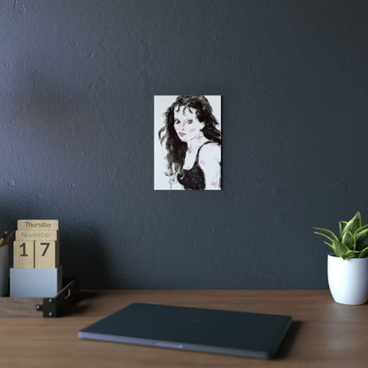 Aluminum Composite Panels -  Motiv: Dame in Schwarz, H 29,7 cm