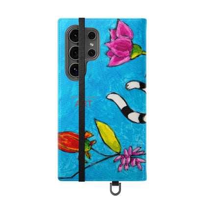 Flip Cases - Motiv: Gescheckte Katze schwebt