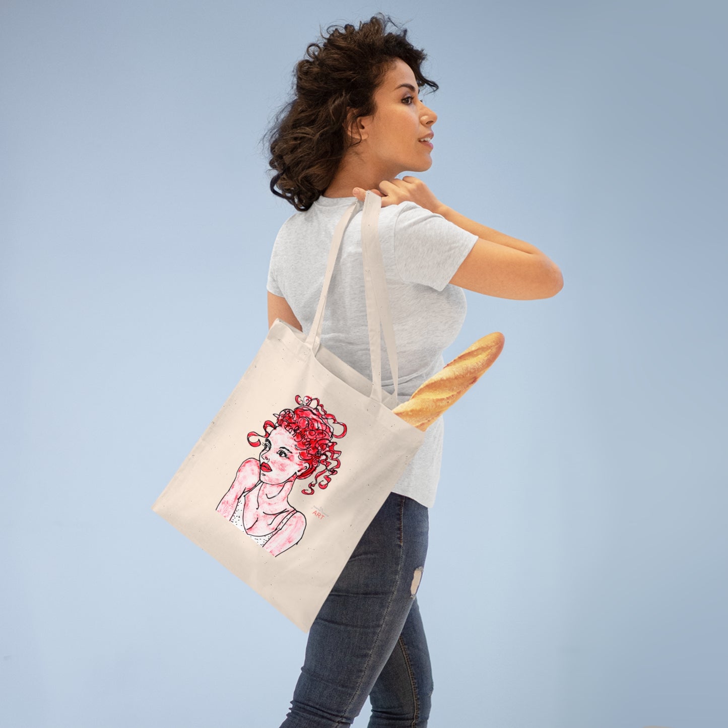 Tote Bag - Motiv: Mila, einseitig bedruckt, H 30,5 cm
