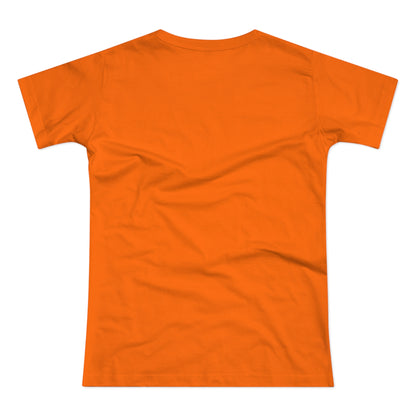 Single Jersey Women's T-shirt - hell - Motiv: Zuflucht, Ausschnitt, H 10 cm
