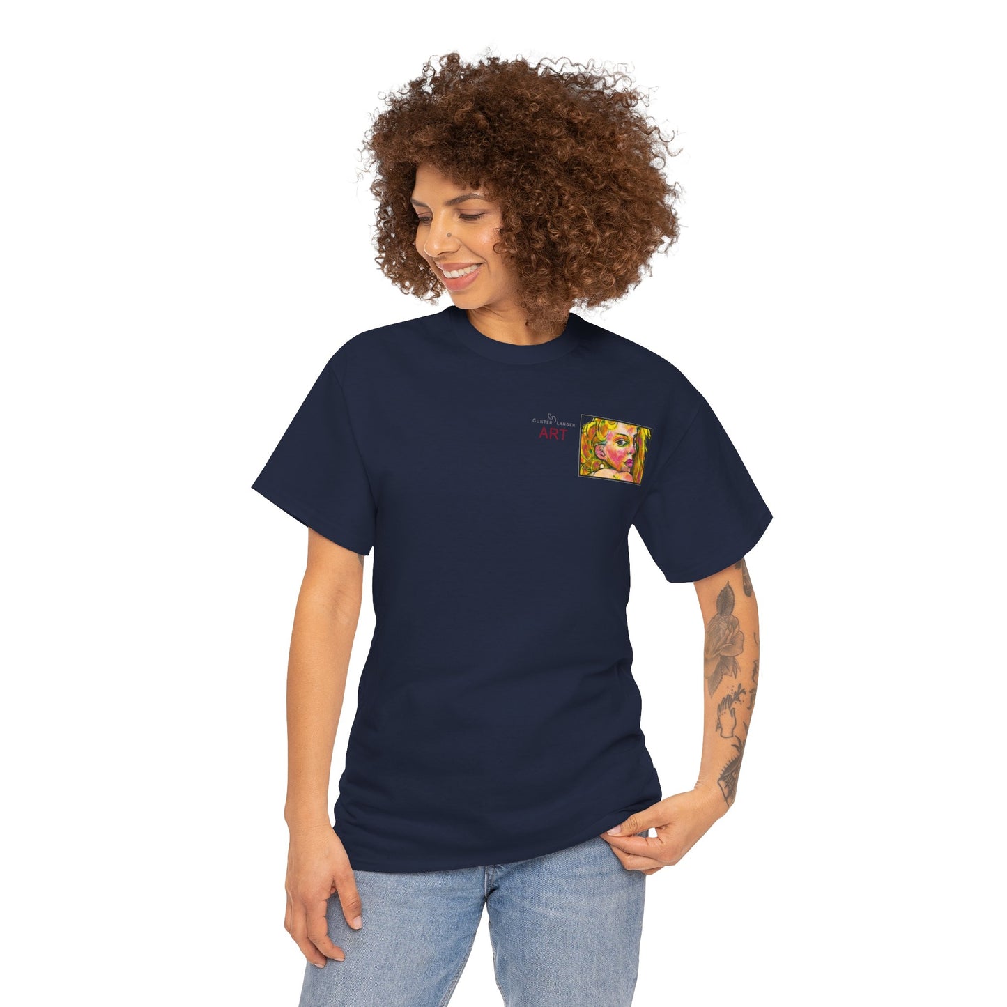 Unisex Heavy Cotton Tee - Motiv: Romina, H 7 cm