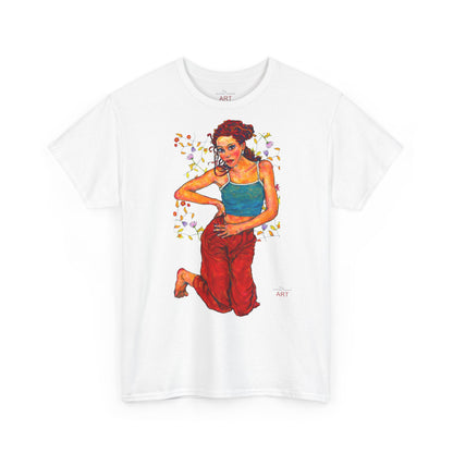Unisex Heavy Cotton Tee - Motiv: Motiv Lea, Ranken, 49cm, Neck Label