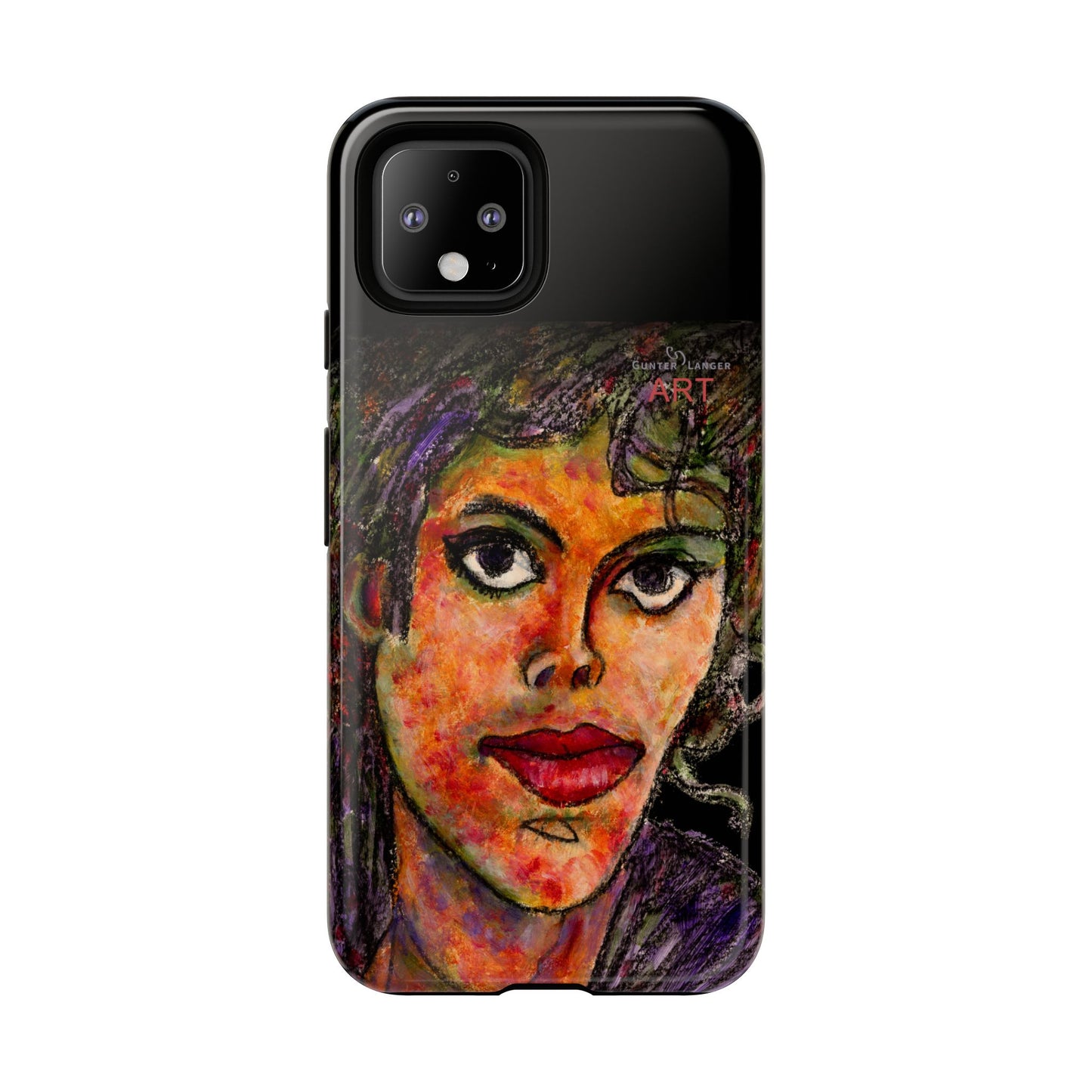 Tough Cases - Google Pixel - Samsung Galaxy - Motiv: MJ, Schwarz