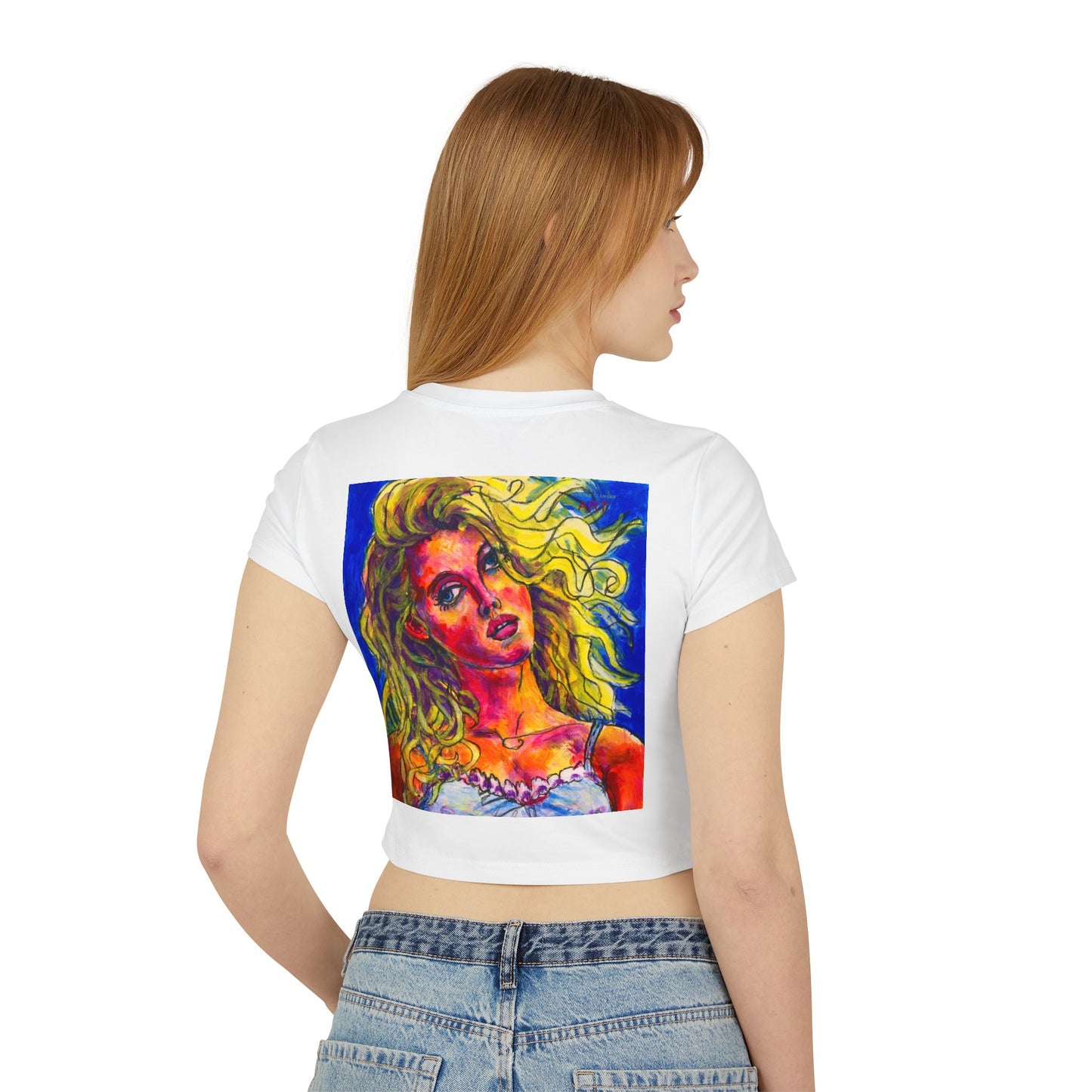 Women's Baby Tee - Motiv: Front Mascha, H36 cm & Rückseite Mascha, H 9,5 cm