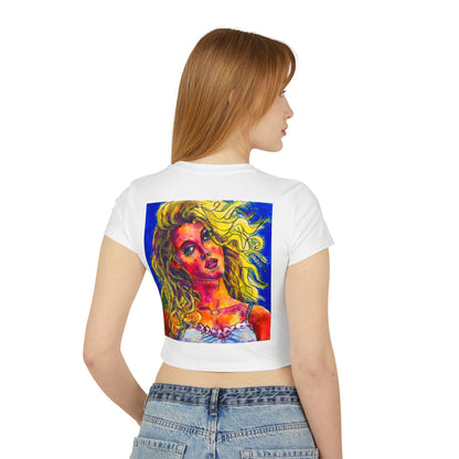 Women's Baby Tee - Motiv: Front Mascha, H36 cm & Rückseite Mascha, H 9,5 cm