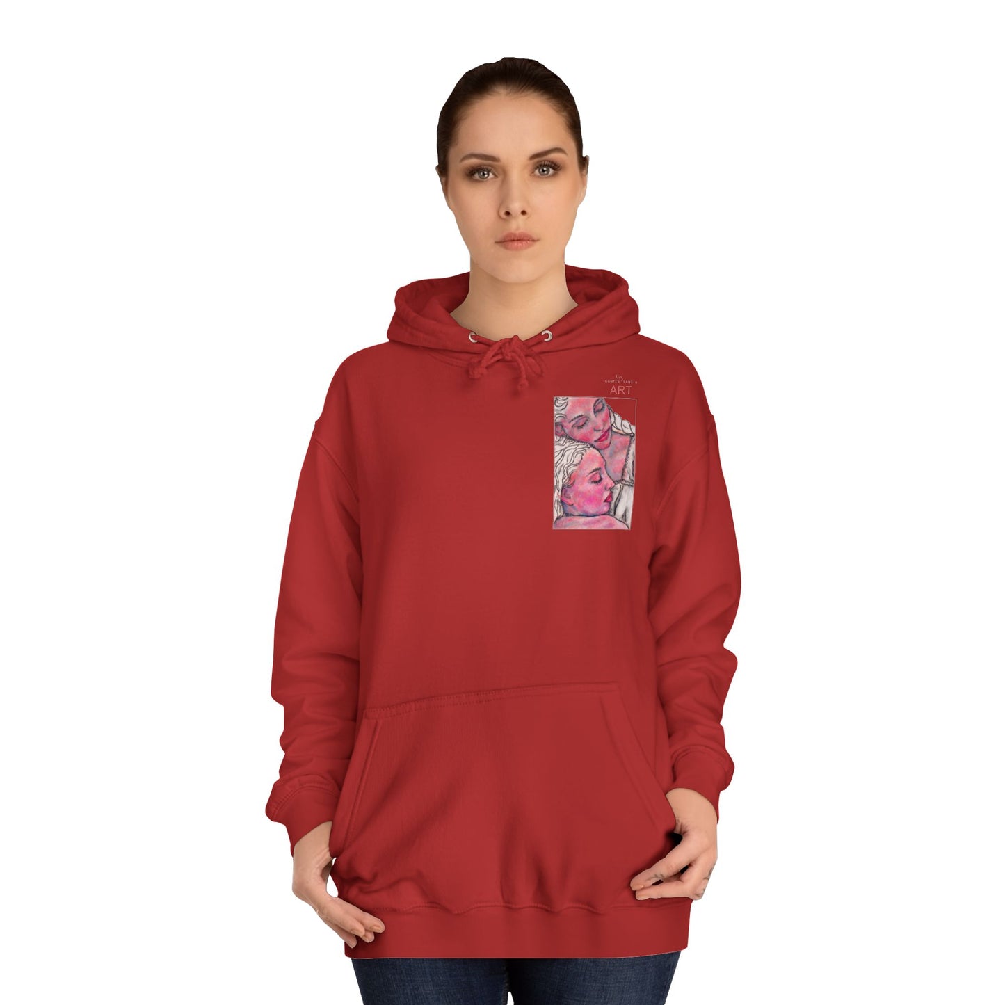 Unisex College Hoodie - Motiv: Front Zuflucht & Rückseite Zuflucht