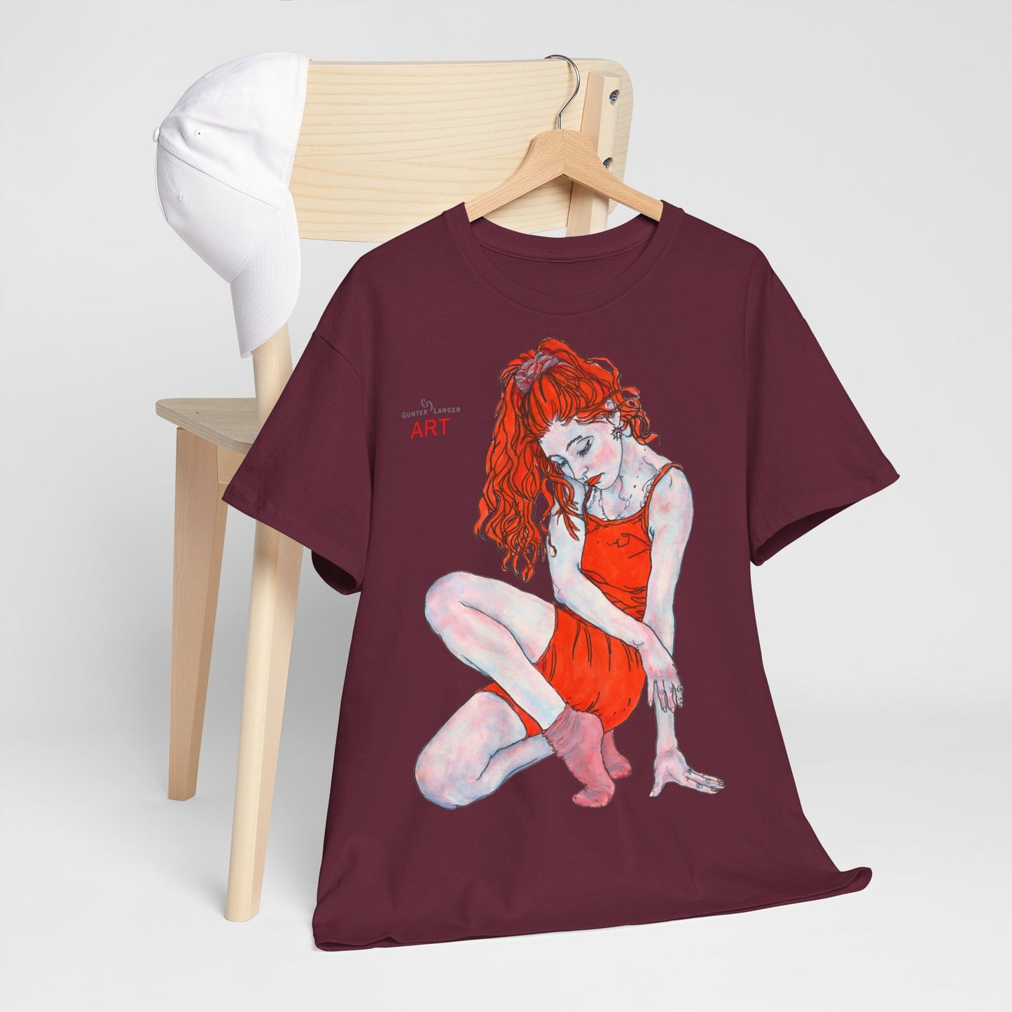 Unisex Heavy Cotton Tee - Motiv: Front Julia,  H 47 cm