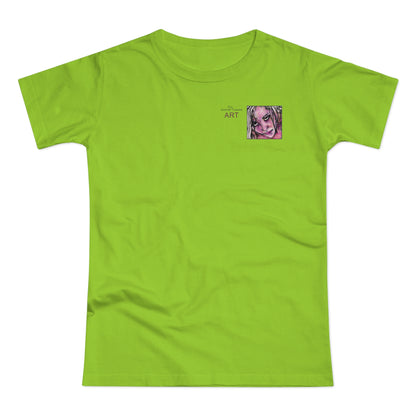 Single Jersey Women's T-shirt - hell - Motiv: Stella, Ausschnitt, H 6,3 cm