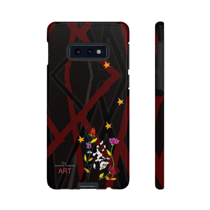 Tough Cases - Google Pixel - Samsung Galaxy - Motiv: Katze schwebt und Ranken, H 5,26 cm, Mikado3