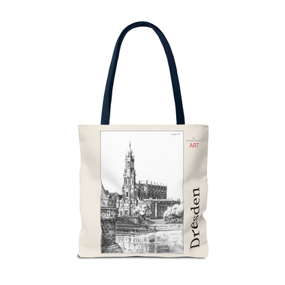 Tote Bag (AOP) - Motiv: Dresden -  Hofkirche, Bleistift