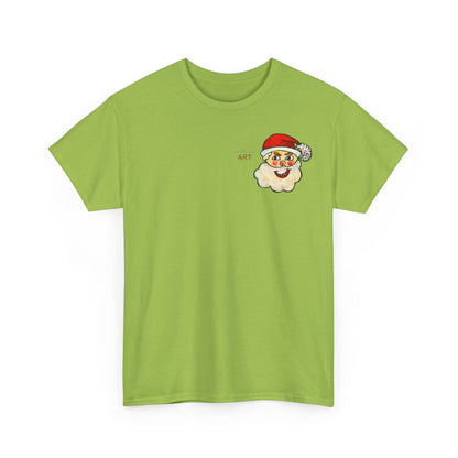 Unisex Heavy Cotton Tee - Motiv: Weihnachtsmann, H 13 cm