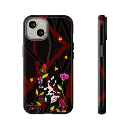 Tough Cases - iPhone - Motiv: Katze schwebt und Ranken, H 7,73 cm, Mikado3