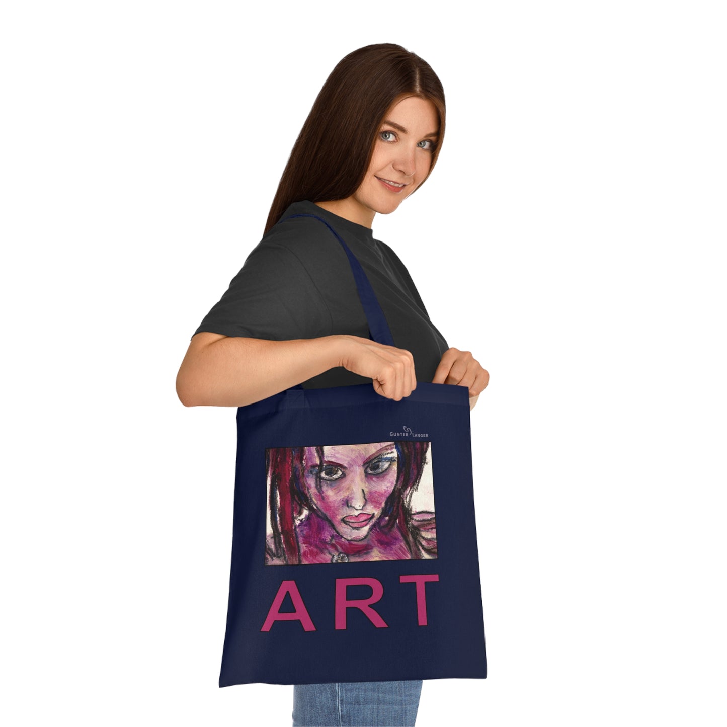 Cotton Tote - Motiv: Lola ART, einseitig bedruckt, H 17,5 cm
