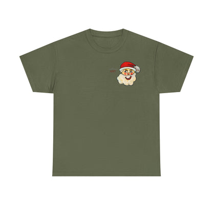 Unisex Heavy Cotton Tee - Motiv: Weihnachtsmann, H 13 cm