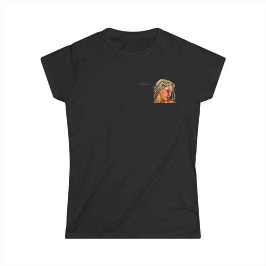 Women's Softstyle Tee - Motiv: Front, Erna, H 8 cm