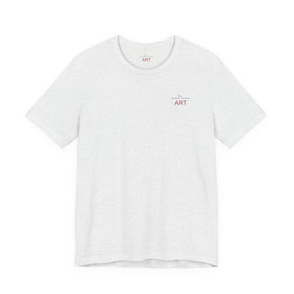 Unisex Jersey Short Sleeve Tee - Motiv: Front Logo & Rückseite Giselle H 48,42 cm, N-Label