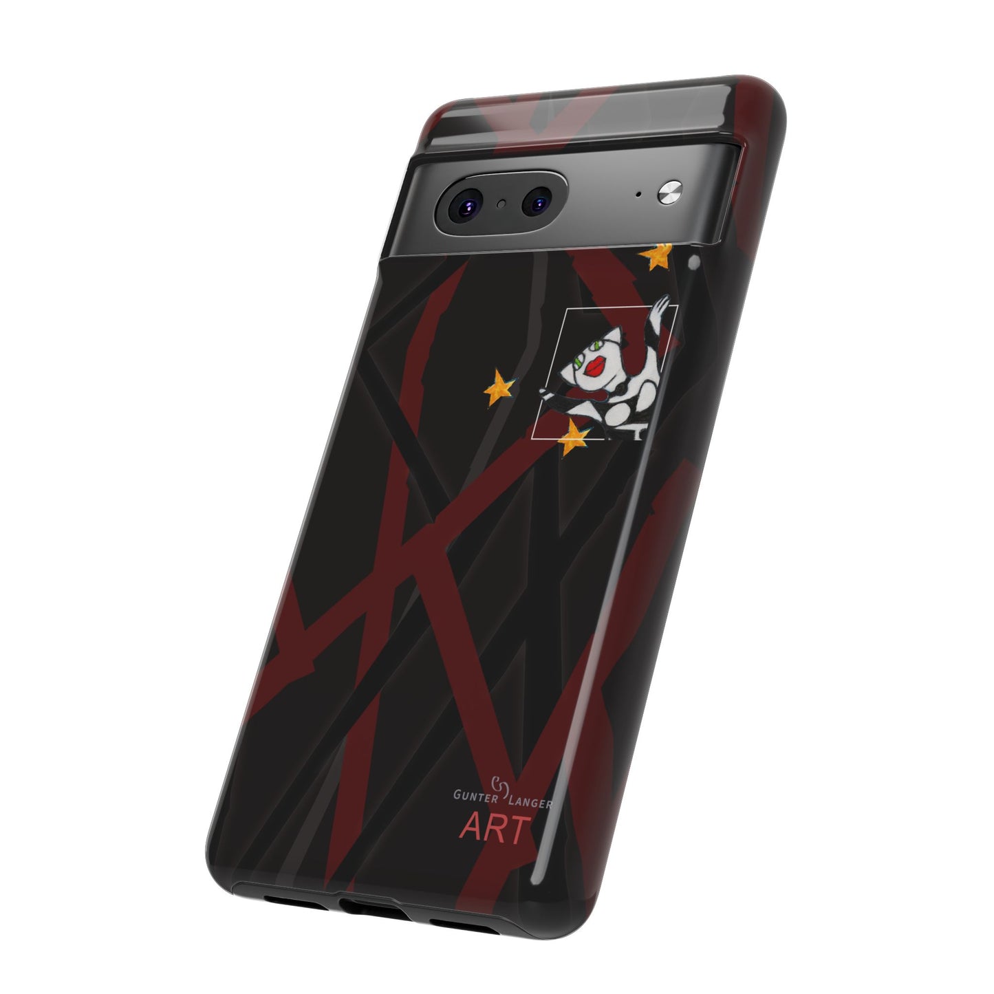 Tough Cases - Google Pixel - Samsung Galaxy - Motiv:  "Miau" klein H 8 cm, Sternenhimmel, Mikado3