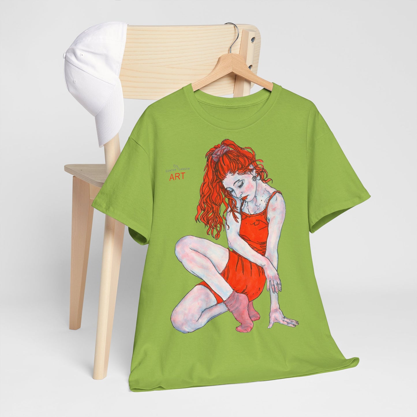 Unisex Heavy Cotton Tee - Motiv: Front Julia,  H 47 cm