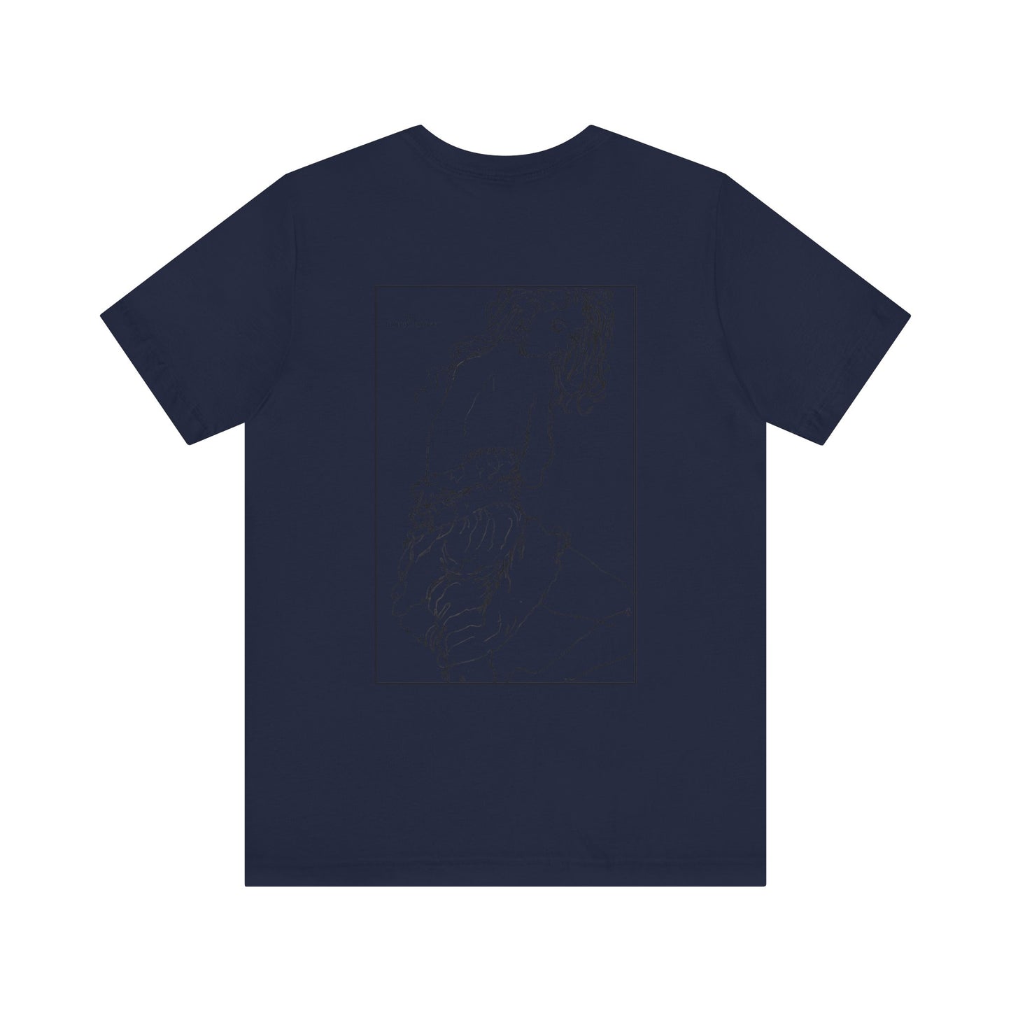 Unisex Jersey Short Sleeve Tee - Motiv: Rückseite Giselle, Kasten, H 40 cm