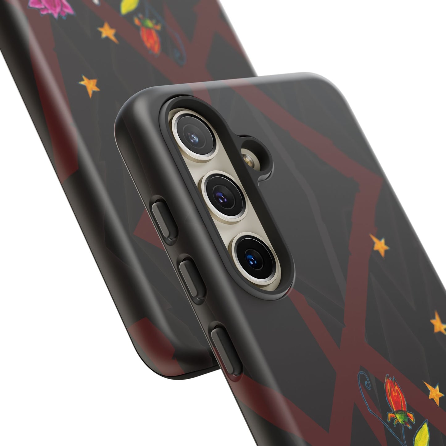 Tough Cases - Google Pixel - Samsung Galaxy - Motiv: Katze schwebt und Ranken, H 7,73 cm, Mikado3