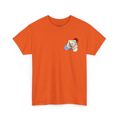 Unisex Heavy Cotton Tee - Motiv: Front Clivia, Neck Label