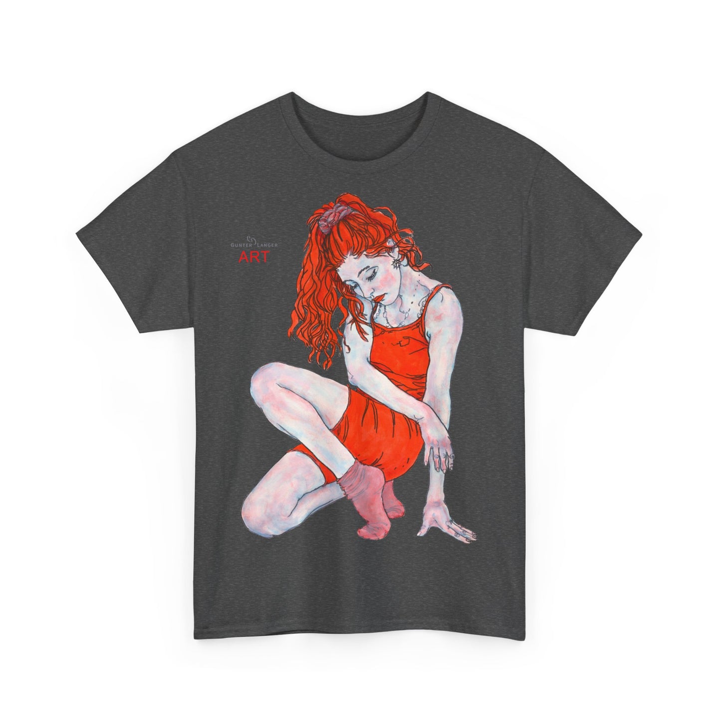 Unisex Heavy Cotton Tee - Motiv: Front Julia,  H 47 cm