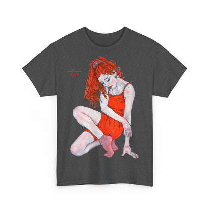 Unisex Heavy Cotton Tee - Motiv: Front Julia,  H 47 cm