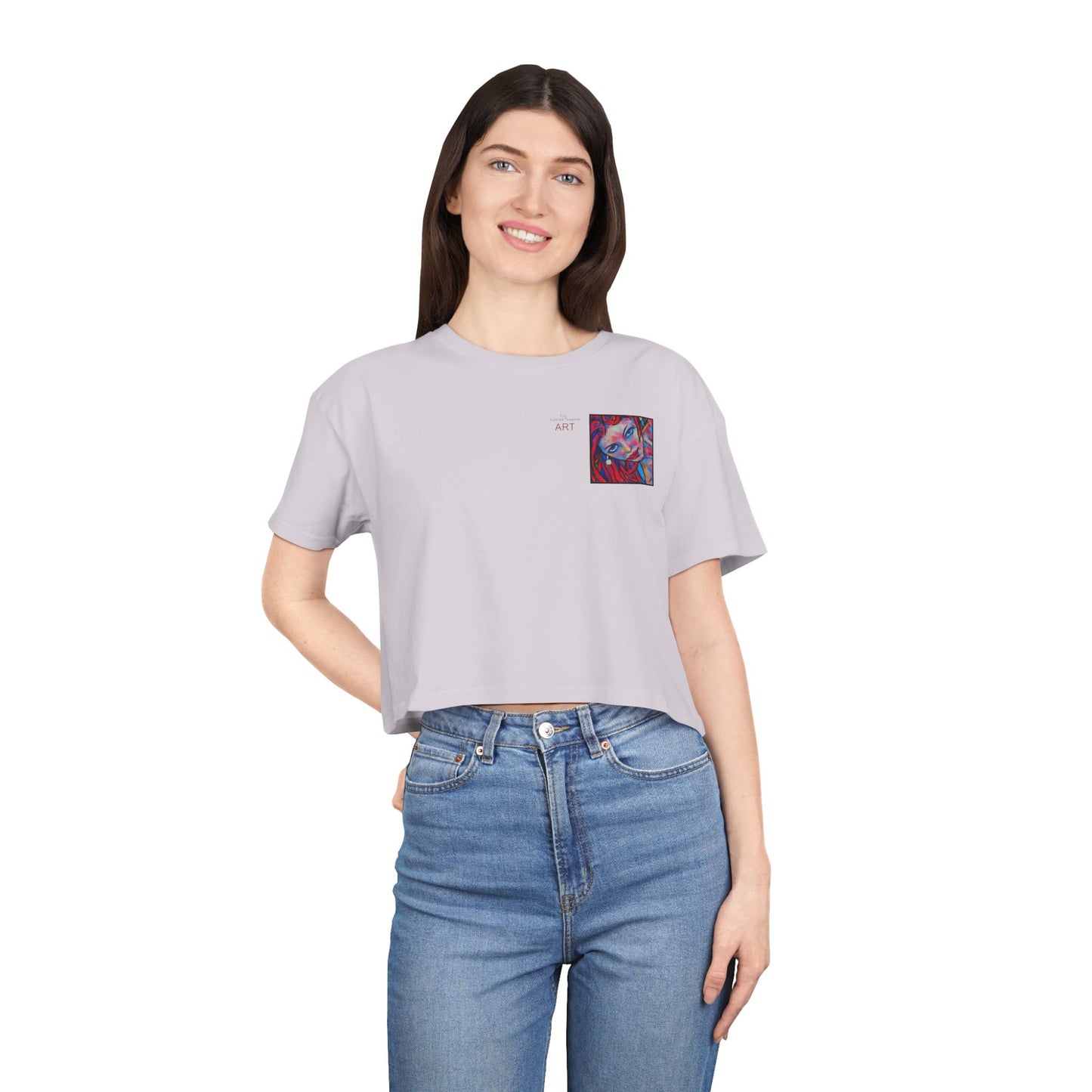 Women's Crop Tee  - Motiv: Valea, H 8 cm