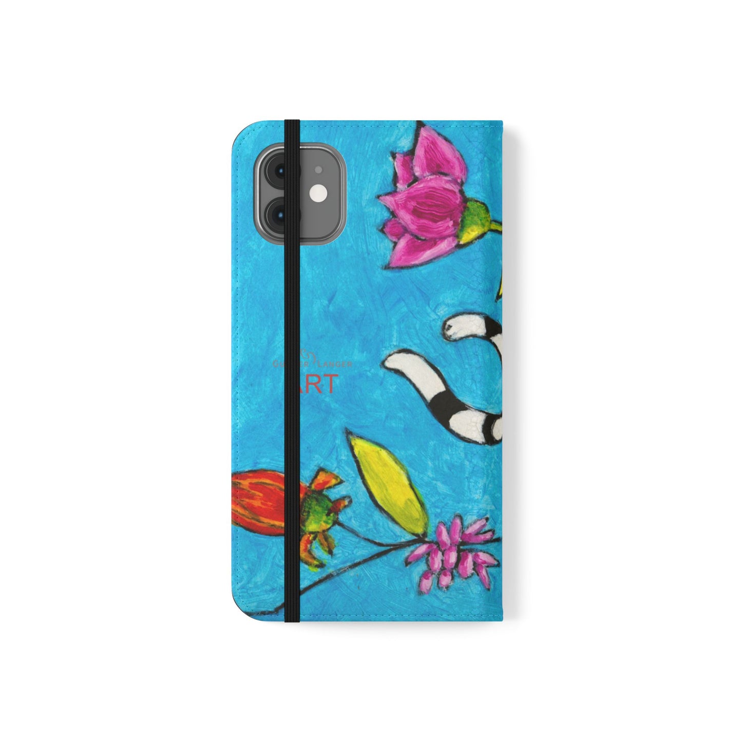 Flip Cases - Motiv: Gescheckte Katze schwebt