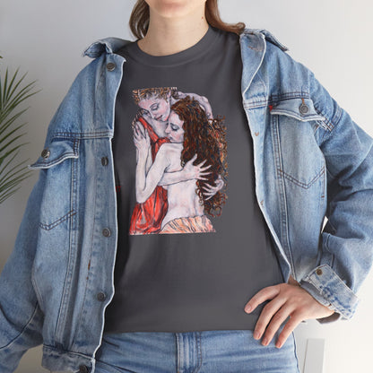 Unisex Heavy Cotton Tee - Mutter und Tochter - Motiv: Front  Bei dir,   H 30 cm