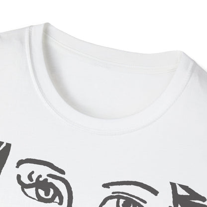 Unisex Softstyle T-Shirt - Motiv: Front Lars, H22,7 cm (Ausschnitt) & Rückseite Lars, H 49 cm (grau)