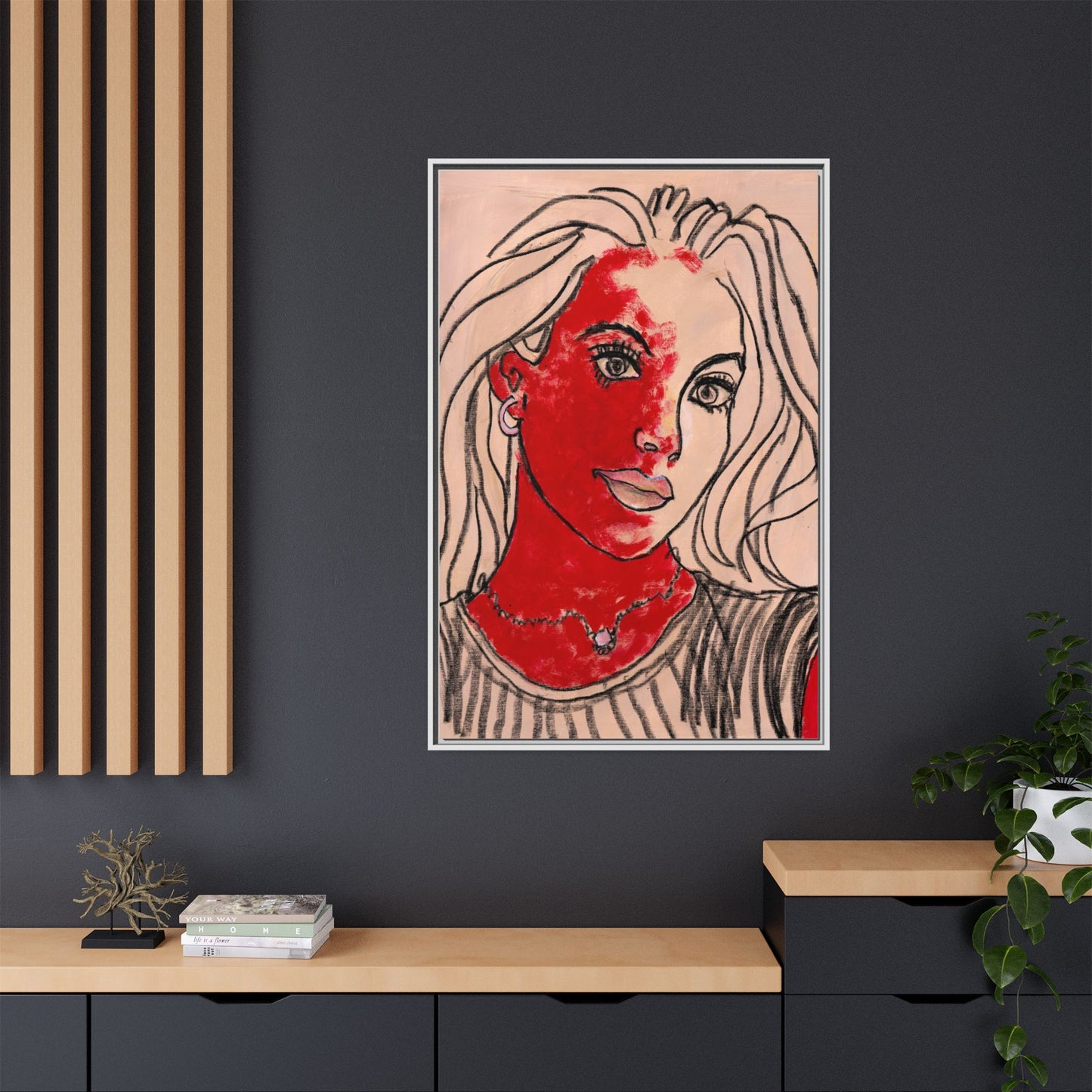 Matte Canvas, Framed (Multi-color) - Motiv: Christina, H 91,4 cm bis 152,4 cm