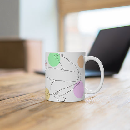 Ceramic Mug (EU) - Motiv: Leonie transparent, Farbkreise