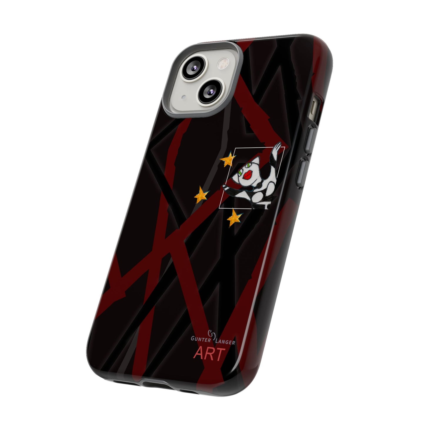 Tough Cases - iPhone - Motiv:  "Miau" klein H 8 cm, Sternenhimmel, Mikado3