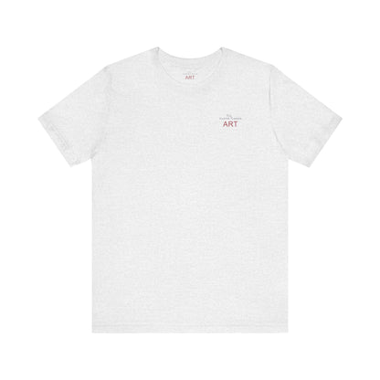 Unisex Jersey Short Sleeve Tee - Motiv: Front Logo & Rückseite Giselle H 48,42 cm, N-Label