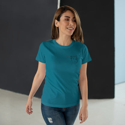 Single Jersey Women's T-shirt - hell - Motiv: Helena, H 11,5 cm