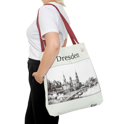 Tote Bag (AOP) - Motiv: Dresden - Terrassenufer, Bleistift
